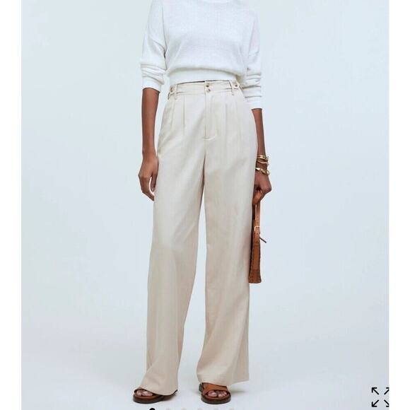 Madewell Pants - Madewell Harlow Wide-Leg Pants Harvest Moon khakis womens sz 4 tan high rise NWT